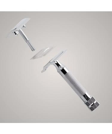 Merkur 34C Razor Plane | Compact Gloss Chrome Handle | Closed Comb Wet Shaving | Made in Germany | Zinc Die Casting & Brass Handle - Buy Online on SooperMarket.com