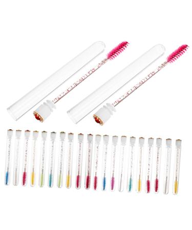 Mikinona Disposable Containers 20sets Mascara Wand Tube Makeup Brush Mascara Wand Holder Diy Eyelash Tubes Disposable Cosmetic