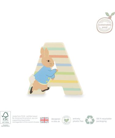 Peter Rabbit Wooden Letter A by Orange Tree Toys - Alphabet Animal for Personalised Baby Name Toy Box, Wall Decor - Nursery Decor for Boys and Girls - Buy Online on SooperMarket.com