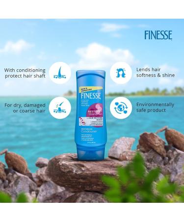 Finesse Restore + Strengthen Moisturizing Conditioner 13 oz (Pack of 2) - Hydrating Formula for Stronger, Healthier Hair - Buy Online on SooperMarket.com