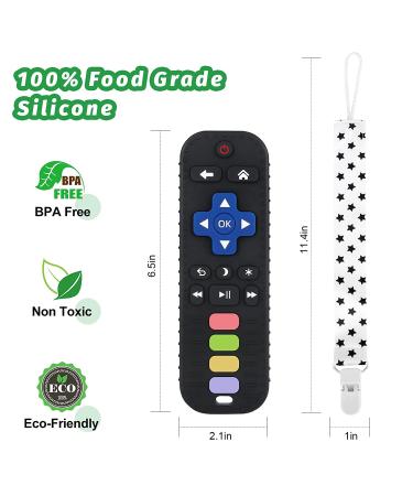 Wujun Silicone Bite Toy for Toddlers - Remote-Controlled BPA-Free Rings | Calming Relief Set (Black Green Blue) - Safe Durable & Dishwasher Friendly - Buy Online on SooperMarket.com
