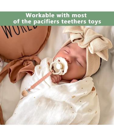 Silquet 2-Pack Pacifier Chain - Soft & Durable Baby Pacifier Clips for Boys & Girls (Green & Blue) - Buy Online on SooperMarket.com