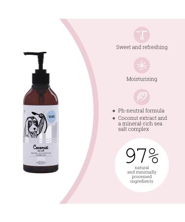 Yope Natural Shower Gel 400ml | Coconut & Sea Salt | Regenerate & Moisturize | 97% Natural Ingredients - Buy Online on SooperMarket.com