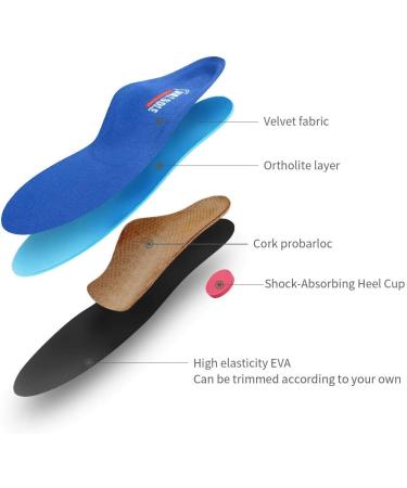 Valsole Orthopedic Insoles for Men & Women | Soft Functional Shoe Inserts for Flat Feet Plantar Fasciitis & Foot Pain | Size 35-36 EU (23cm) V107c - Buy Online on SooperMarket.com