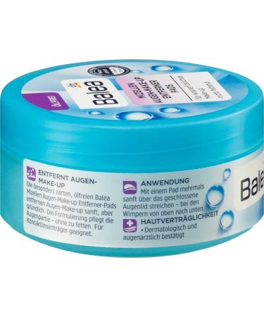 Balea Eye Make-Up Remover Pads - Aloe Vera Oil-Free 50 Pieces | Gentle & Effective | International Shipping - Buy Online on SooperMarket.com
