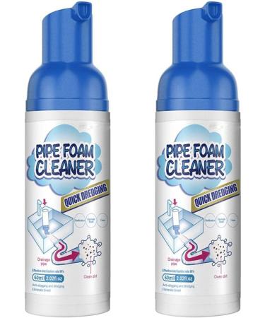 Drain Pipe Foam Cleaner Pipe Dredge Deodorant Clog Remover Foam Pipe Cleaner For Toilets Sinks Tubs (2pcs)