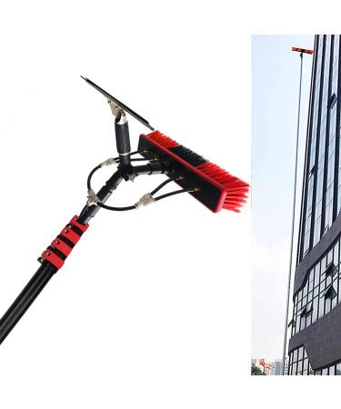 photovoltaic cleaner window cleaning pole Window Cleaning Brush Squeegee Extendable Window Cleaning Pole Professional Window Cleaner Kit Multipurpose-30Ft/24Ft
