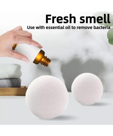 Glomora 6-Pack Wool Dryer Balls - Reusable Fabric Softener Made Of Natural Wool - Reduces Wrinkles and Drying Time - Ideal for Home Use - Buy Online on SooperMarket.com