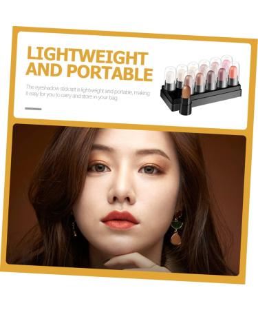 Hemoton 12pcs 12 Shadow Box Cream Eyeshadow Makeup Stick Eyeshadow Pen Eye Shadow Stick Eye Makeup Tool Eye Brightener Stick Girl Makeup Supplies Eye Highlighter Stick - Buy Online on SooperMarket.com