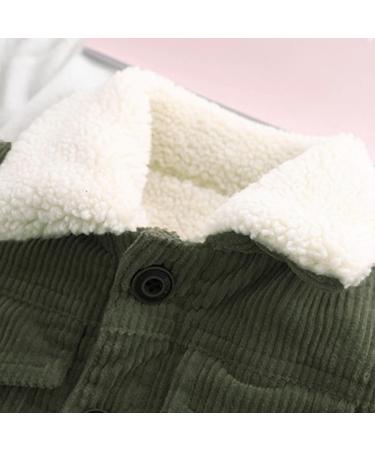 Volunboy Toddler Corduroy Sherpa Jacket | Warm Fleece Lined Coat for Baby Boys & Girls - 18 Months, Green - Buy Online on SooperMarket.com