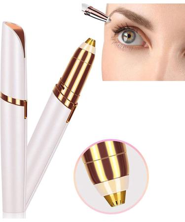 Electric Eyebrow Trimmer for Women - Painless Face Hair Remover & Eyebrow Razor with Comb - Perfect for Mustache & Chin Hair (White) - Buy Online on SooperMarket.com
