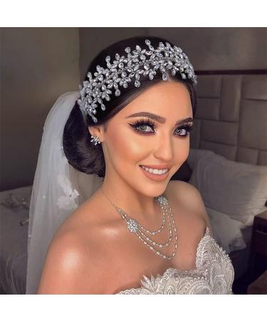 Rhinestone Wedding Headband Bridal Headpiece for Wedding Bridal Tiaras Pageant Hair Jewelry Party Headpieces for Women Girls