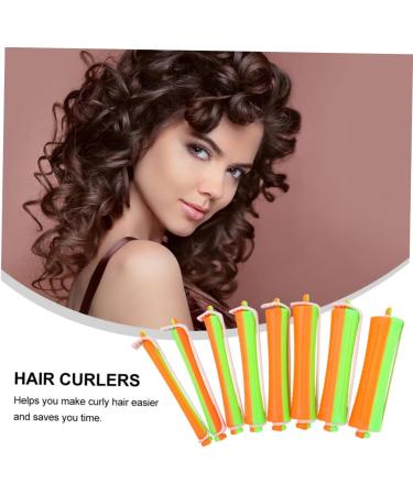 NOLITOY 8set 80pcs Curling Iron Hair Rollers Curling Wand Fashionable Hair Curler Two-color Rubber Band - Buy Online on SooperMarket.com