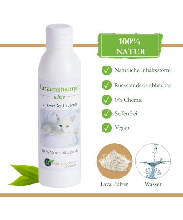 Buy LT Nature Products Bio-Katzenshampoo for White Fur | Hypoallergenic Soap-Free Cat Shampoo | 250ml | Anti-Itching Care - Buy Online on SooperMarket.com