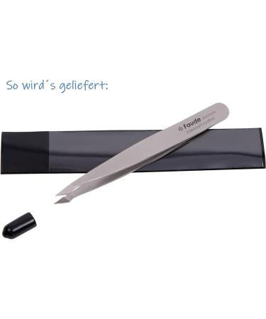 Faude Combination Tweezers - Pointed Splinter & Eyebrow Tweezers for Ingrown Hairs | Stainless Steel Precision Tool - Buy Online on SooperMarket.com