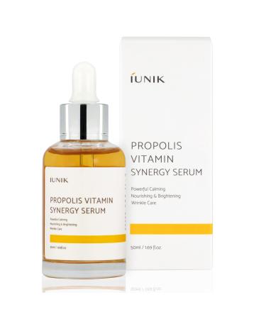 IUNIK Propolis 70% Vitamins 17% Synergy Serum  Centella Fruits Extract Calming Soothing Deep Nourishing Dry Damaged Dull Spot Hyperpigmentation Sensitive Acne-prone Skin No Pore Clogging Korean Skincare