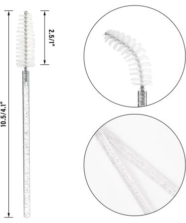 G2PLUS 300 PCS Disposable Eyelash Brushes - Clear Spoolies for Extensions - Crystal Mascara Wands - Eyelash Extension Brush Applicator - Buy Online on SooperMarket.com