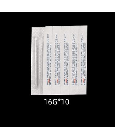 ATOMUS 10pcs Stainless Steel 16G Piercing Needles - Sterile Disposable for Ear, Nose, Navel, Nipple, Lip - Buy Online on SooperMarket.com