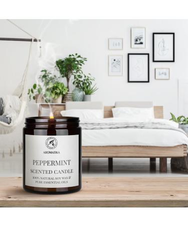 Peppermint Fragrance Candle 150g | 100% Essential Oil | Soy Wax Aromatherapy | Perfect Gift for Mother's Day & Birthdays - Buy Online on SooperMarket.com