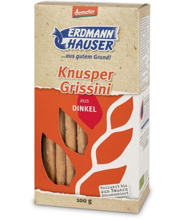 ErdmannHAUSER Grain Products Organic Crispy Grissini made from Spelt (2 x 100 gr)