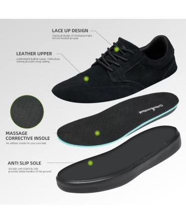 OrthoComfoot Men's Arch Support Fashion Sneakers - Plantar Fasciitis & Orthopedic Shoes - Black Size 11 W - Buy Online on SooperMarket.com