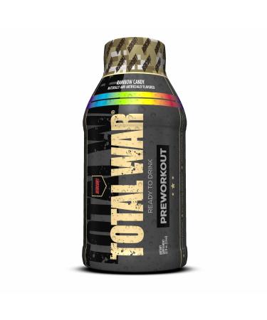 Redcon1 - Total War RTD Ready to Drink Preworkout, 12 Pack, Great Tasting, On the Go, Caffeine, Beta-Alanine, Fast Energy, (Rainbow Candy) Rainbow Candy 12 Fl Oz (Pack of 12)
