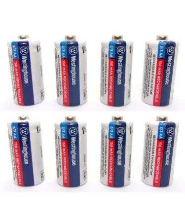 8X Westinghouse 2/3 AA Ni-Mh Battery Batteries Rechargeable 1.2 V Volt 150 mAh Reusable Chargeable by JL Missouri Parts
