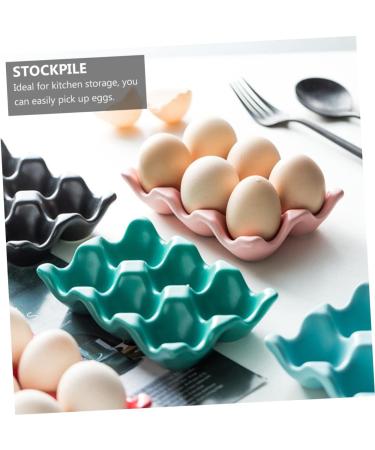 OSALADI 2pcs Egg Storage Practical Egg Tray Refrigerator Egg Holder Kitchen Egg Tray Household Storage Box Blue 14.5X9.5X3.2CM - Buy Online on SooperMarket.com