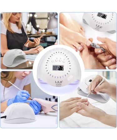 168W Led UV Nail Lamp for Quick-Drying Gel Nails | 10s 30s 60s 99s Timer | Home & Salon Use - White - Buy Online on SooperMarket.com