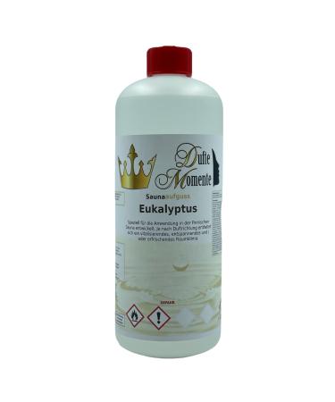 Sauna infusion concentrate eucalyptus - 1 litre in HDPE bottle with dropper cap and child safety lock