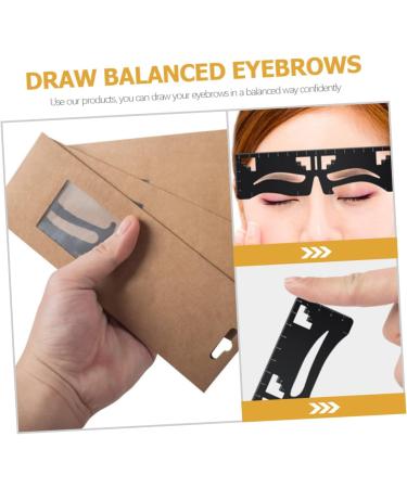 WOONEKY Metal Stencils Eyebrow Design Eyebrow Card Precision Eyebrow Ruler Template Eyebrow Stencil Scale Eyebrow Shape - Buy Online on SooperMarket.com