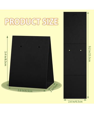 Eersida 100 Pcs Standing Earring Display Cards - Black | Jewelry Packaging for Small Business, DIY Earrings, Retail Show - Shop Now! - Buy Online on SooperMarket.com