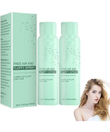 LONGLUAN Leave-in Dry Hair Spray for Volumizing and Oil Control - Air-feeling Fluffy Lift Hairspray for All Hair Types 3.38 oz (2Pcs)