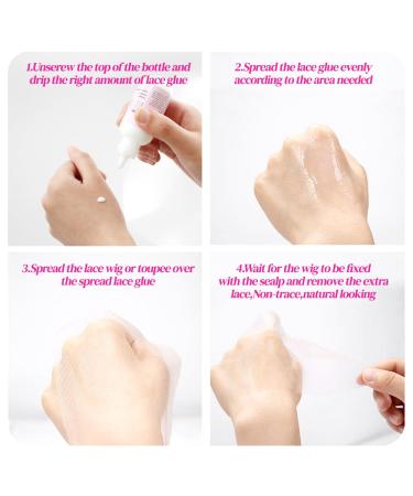 Buy 4 Bottles Invisible Lace Wig Glue Set - 2PCS Wig Glue & 2PCS Remover | International Shipping Available - Buy Online on SooperMarket.com