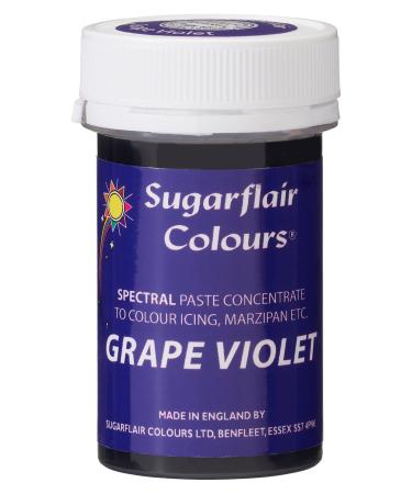 Sugarflair Grape Violet Spectral Food Colouring Paste Highly Concentrated for Use with Sugar Pastes Buttercream Royal Icing or Cake Mix Vibrant Colour Dye - 25g
