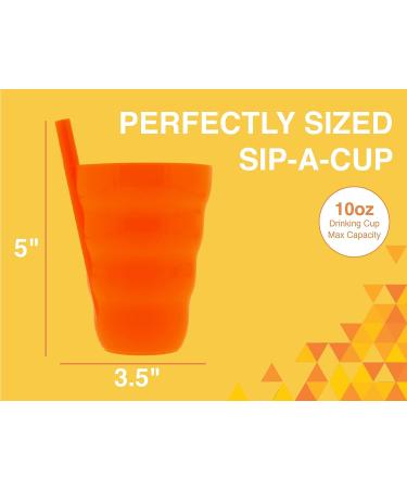 Arrow Home Products Sip A Cup with Built in Straw 10oz 6pk - BPA-free Stackable Kids Straw Cups (Purple/Blue/Green/Orange) - Made in USA - Buy Online on SooperMarket.com