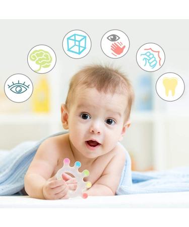 Baby Palm Teether - Silicone Teething Toy for Babies 0-12 Months | Soothes Teething Pain, BPA Free, Easy Grasp Design | Anti-Choking Safety Feature - Buy Online on SooperMarket.com