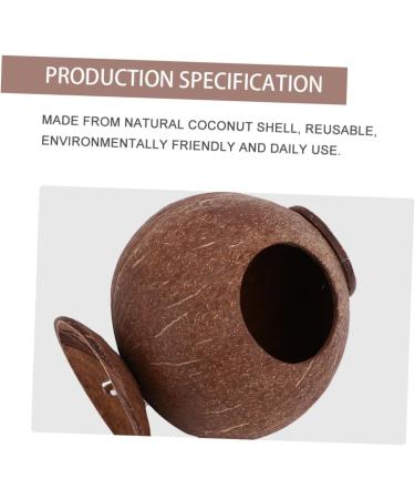 FOMIYES 2pcs Coconut Shell Charcoal Hamster Nest Small The Bed 16X15X15CMx2pcs Brownx2pcs - Buy Online on SooperMarket.com