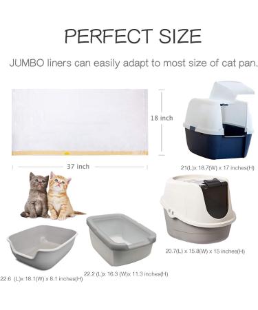 HoaBoly Cat Litter Box Liners Jumbo Drawstring Cat Litter Pan Bags Heavy Duty Durable Kitty Litter Bags for Cats Pet Supplies(14 Pack) - Buy Online on SooperMarket.com