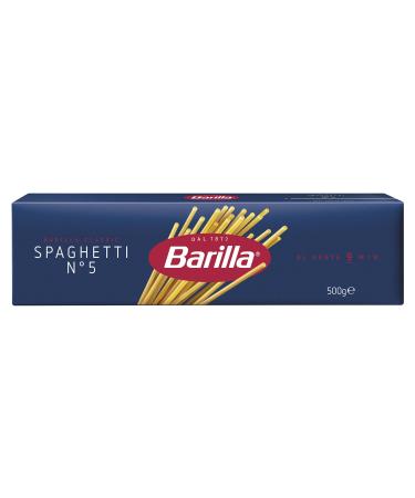 Barilla pasta classic spaghetti n.5 made of high -quality duration always al dente (1 x 500 g) tastelessly tasteless 500 g (1 Pack)