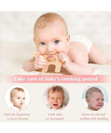 Shop Baby Wooden Pouring Ring Toys - 9 Natural Wood Teething Rings for Babies | Safe DIY Handmade Baby Toys - Buy Online on SooperMarket.com