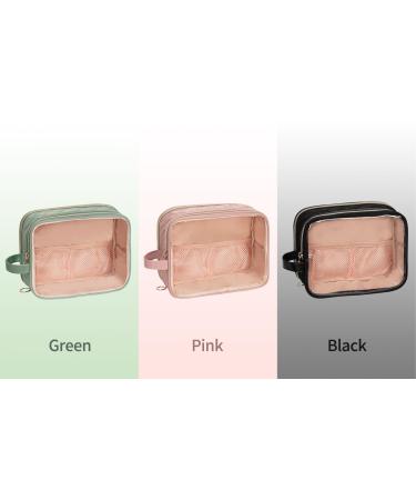 CUBETASTIC Makeup Bag  Portable Small Cosmetic with Handle Cute Clear Pouch with Makeup Brush - Green - Buy Online on SooperMarket.com