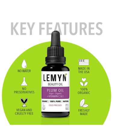 Plum Kernel Face Oil | Organic Vitamin C & E | Luxurious Hydration | Freshly Handcrafted in Santa Barbara | 1 Fl Oz - Buy Online on SooperMarket.com