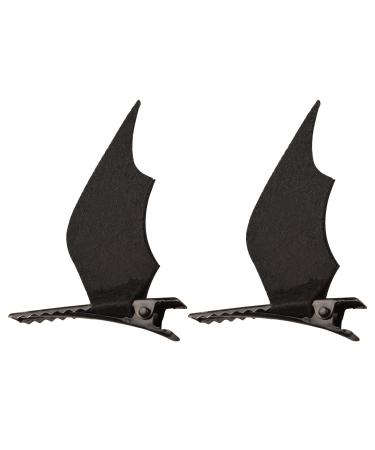 Lezevn 1 Pair Halloween Bat Hair Clips Bat Wings Clips for Halloween Party Fancy Hair Accessories (1 Pair)