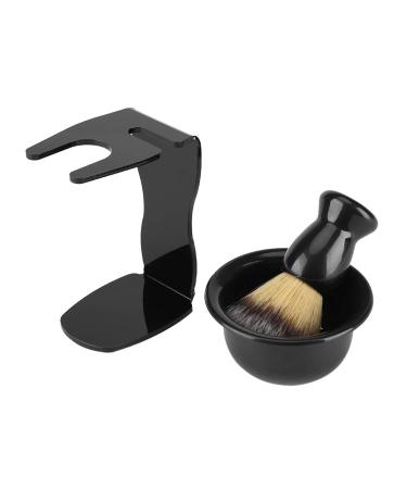 Premium 3-in-1 Shaving Brush and Bowl Set for Men | Badger Hair Brush Shaving Bowl & Holder | Perfect Shaving Kit in Black - Buy Online on SooperMarket.com