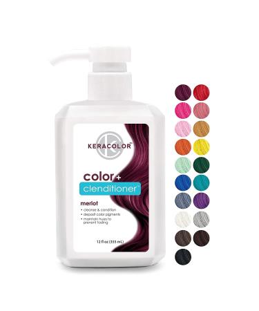 Keracolor Clenditioner Hair Dye - Semi Permanent Hair Color Depositing Conditioner, Cruelty-free, 20 Colors 12 Fl Oz (Pack of 1) Merlot