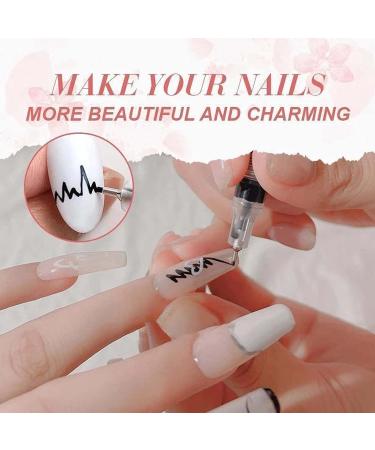 Waterproof Male Nail Art Graffiti Pen Set - Gel Polish Pencil for DIY 3D Nail Design - UV-LED Malgel in Silver - Buy Online on SooperMarket.com
