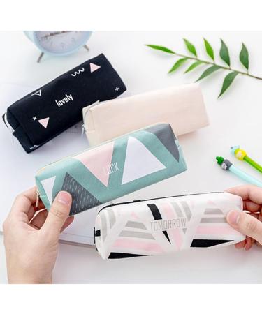 Ispchen M ppchen Zipper | Large Capacity Green Pencil Case for Students | Stylish Geometric Design | Perfect for Art & Stationery - Buy Online on SooperMarket.com