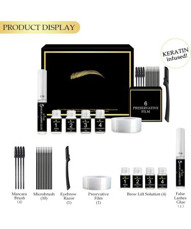 Lash Lift Kit & Brow Lamination Kit 2 in 1 Lash & Eyebrow Perm Kit with Brow Brush Semi-Permanent DIY Perm Kit for Lashes Brows for Home DIY Salon Result Lasts 6-8 Weeks #4 - Buy Online on SooperMarket.com