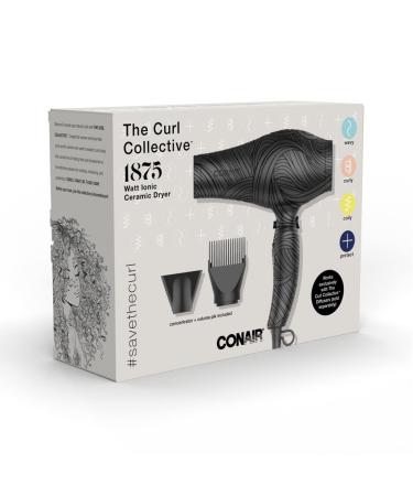 Conair Curl Collective 1875W Ionic Ceramic Hair Dryer - Nourish Natural Curls - Buy Online on SooperMarket.com